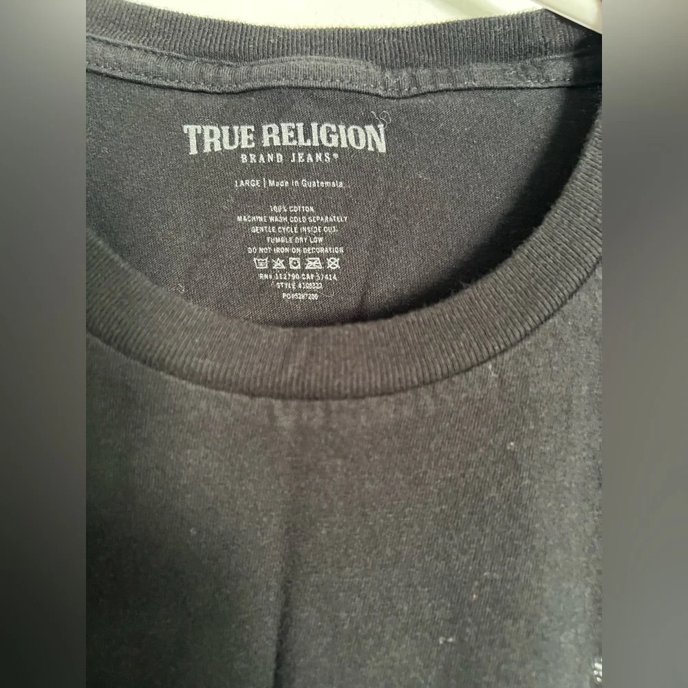 True Religion Black Short Sleeve Tee